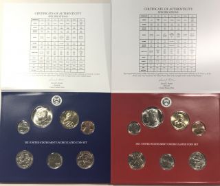 2021 P & D United States Unc Denver / Philadelphia Coin Set /coa S569
