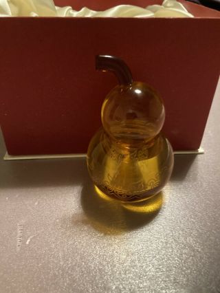 TITTOT Amber Art Glass Liuli 2 Piece PEAR shaped Sushi Sauce Holder 3