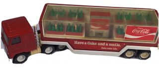 Vintage 1980s Buddy L Coke Coca Cola Semi Truck Coke & A Smile Vending Machine