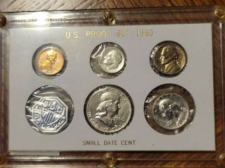 1960 Us Proof Set With Small Date Cent.