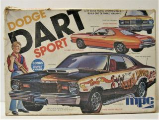 Vintage Model Car Kit - Mpc 1 - 7510 Dodge Dart Sport - Open Box