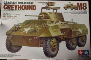 Tamiya 1/35 Us M8 Greyhound Light Armored Car Model Kit 35228 Open Box No Instr.