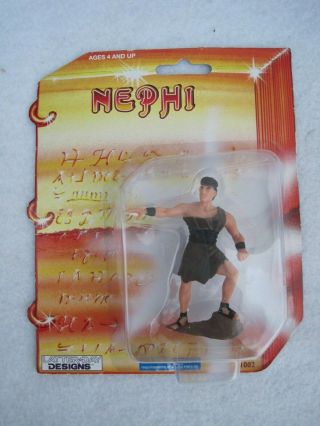 Nephi Action Figure Toy.  Book Of Mormon Gold Plates.  Lds.  On Card.  Vintage