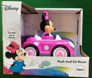 Disney Minnie Mouse Push & Go Racer 12m,  Toy Toddler Crawling First Step