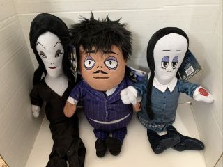 2019 The Addams Family 13 " Singing Plush Dolls Morticia,  Gomez & Wendy Mgm