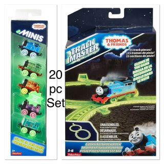 Thomas & Friends Trackmaster Glowing Track Pack,  5 Mini Trains 20pc Set Railway