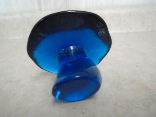VINTAGE VIKING GLASS BLUENIQUE BLUE MUSHROOM PAPERWEIGHT ART DECO MID CENTURY 2