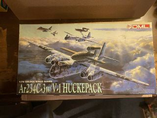 Dml 1/72 Ar234c - 3 W/v - 1 Huckepack 5011 Box Opened - 1993 Issue World War Two