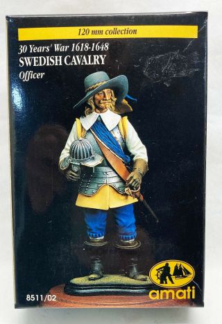 1/16 120mm Amati Swedish Cavalry Officer 30 Years War 1618 - 1648 Kit 8511/02
