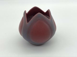 Vtg Van Briggle Art Pottery 4 " Small Tulip Vase Planter Purple Mulberry Matte