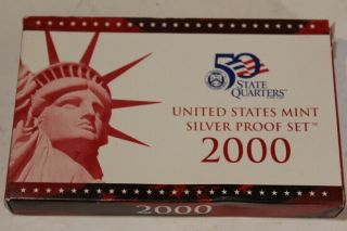 2000 S 50 State Quarters Silver Proof Set Mib