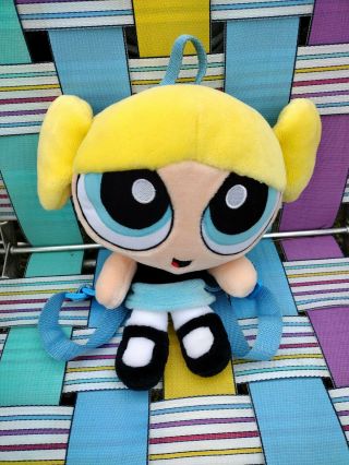 The Powerpuff Girls Bubbles Backpack Plush Stuffed Toy Doll Vintage 2000