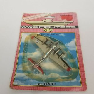 Vintage 1989 Tootsietoy Wwii Fighters B - 17 Bomber 2918 Die Cast Airplane