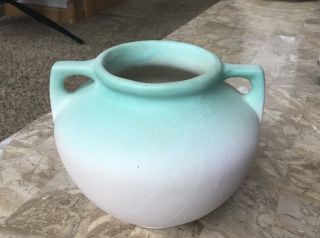 Vintage Antique Mission Arts & Crafts Pottery Handled Vase Jardiniere 5”