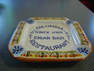 Ceramic Stoneware Columbia Restaurant Cigar Bar Ashtray Florida Spain 8 