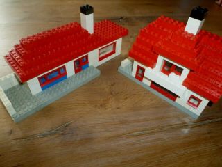 Lego System 2x Haus Gebaut Nach Anleitung Abbildung 50er 50s 60er 60s Vintage