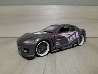 Jada Toys 1/24 Scale Diecast 2003 Mazda Rx8 Import Racer Option D.