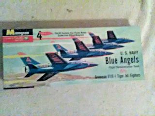 Vintage Monogram Blue Angels F11f - 1 Demonstration Team 1958 Model - Empty Box