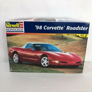 Revell 98 Corvette Roadster Model Kit 2527 1:25 Scale Open Box Inner Bag