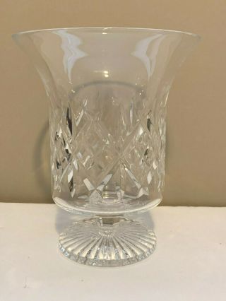 Waterford Crystal One Piece Footed Hurricane Lamp Candle Holder (i) - 6.  25 "