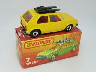 Matchbox Superfast 7c VW Golf - Yellow - Mint/Boxed 2