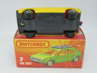 Matchbox Superfast 7c VW Golf - Yellow - Mint/Boxed 3