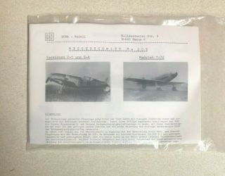Huma 1/72 Messerschmitt Me 209 Bagged Kit