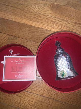 Waterford Crystal 12 Days Of Christmas 2 Turtle Doves Bell Ornament