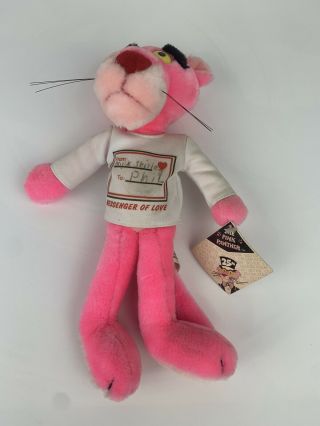 Vintage Pink Panther Plush Doll Stuffed Animal 1989 24k Company Special Effects