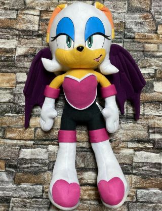Rouge The Bat 21 " Plush Great Eastern Ge - 52629 Sonic The Hedgehog Authentic Nwt