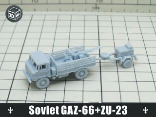 1/144 Resin Kits Soviet Gaz - 66,  Zu - 23 (3d)