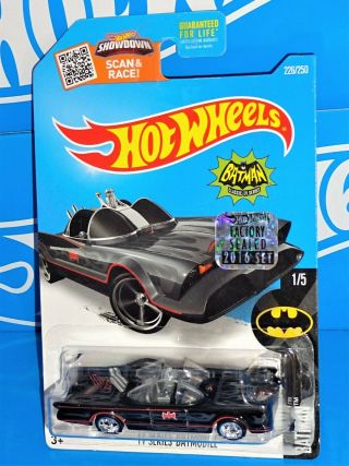 Hot Wheels 2016 Treasure Hunt Tv Series Batmobile Loose W/ Factory Set Pkg
