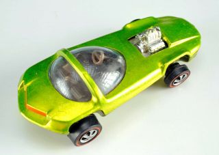 Vintage 1967 HOT WHEELS RED LINE CAR - GREEN SILHOUETTE - USA 2
