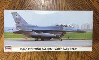 F - 16c Falcon Wolf Pack 2002 - Hasegawa 1/72 Scale Unassembled Aircraft Kit 8631