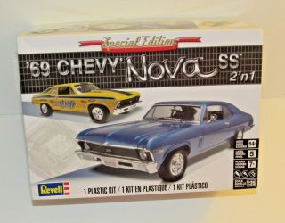 Revell ‘69 Chevy Nova Ss 2’n1 Model Kit 1:25 Scale 85 - 2098 Unbuilt