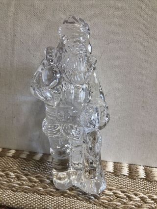Waterford Crystal Santa Claus W Toy Bag Christmas Holiday Figurine