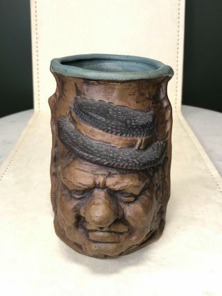 Vtg.  1971 Jim Rumph W.  C.  Fields Pottery Mug Tankard Vase