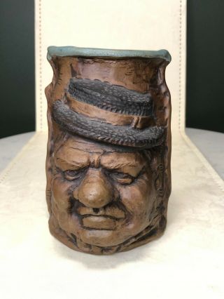 Vtg.  1971 Jim Rumph W.  C.  Fields Pottery Mug Tankard Vase 2