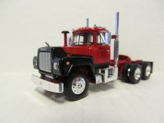 1st Gear 1/64 Scale R Model Mack Day Cab,  Red & Black Same Scale As Dcp