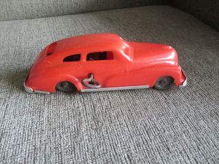 Vintage Late 40s 1950s Mtc Usa Diecast Plastic Wind Up Toy Car - & Unusual
