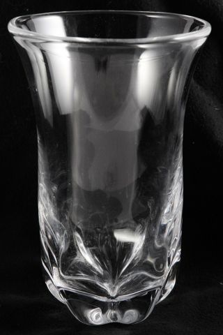 Signed Orrefors Scandinavian Art Glass Crystal Vase Edward Hald 1598 7.  5 " Sweden