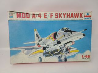 Esci 1/48 Scale Mdd A - 4 E/f Skyhawk Model Kit 4021 - Box Italy 1983