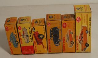 Meccano Dinky Toys 6 Post War Empty Boxes.