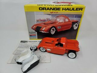 Vtg Orange Hauler Monogram Model Car Kit In The Box Junkyard