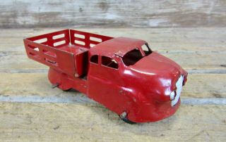 Vintage 6 " Wyandotte Marx Girard Pressed Steel Toy Stake Bed Truck.
