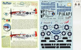 Aeromaster Decals 1/48 P - 51d Mustang 360th Fs 356th Fg 8th Af Nose Art (usaaf)