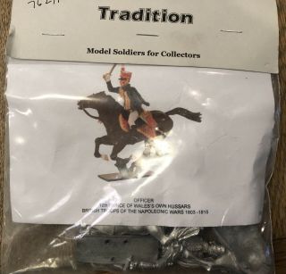 Tradition: Officer,  Prince Of Wales Own Hussars.  54mm Metal Kits.  Old Stock