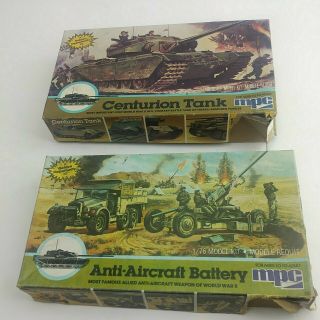 Centurion Tank & Anti - Aircraft Battery 1/76 Mpc Model Kits Boxes (6b1