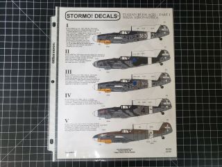 Stormo Decals 1/48 Italian Bf 109 Aces Part I