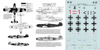 Superscale Decals 1/48 Messerschmitt Bf 109e - 1/e - 3 5.  /jg 77 3.  /jg 53 (luftwaffe)
